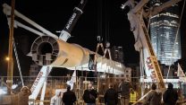 עבודות הבנייה של גשר יהודית. (צילום: תומר ניוברג / פלאש 90).