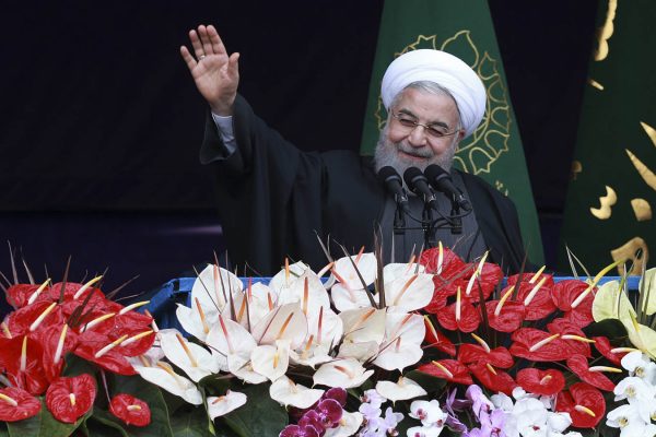 נשיא איראן חסן רוחאני. (AP Photo/Vahid Salemi)