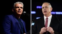 בני גנץ ויאיר לפיד (צילום: תומר נויברג/פלאש90)