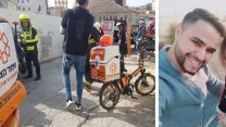 אתר הבנייה ברחוב ראול ולנברג בירושלים בו נהרג מחמד חאתם עסאפרה. (צילום: תיעוד מבצעי איחוד הצלה)