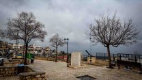 העיר צפת ביום גשום (צילום ארכיון: דוד כהן/ פלאש 90)