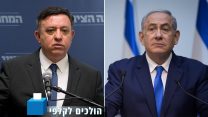 נתניהו מול גבאי (הדס פרוש, יונתן זינדל/פלאש90)