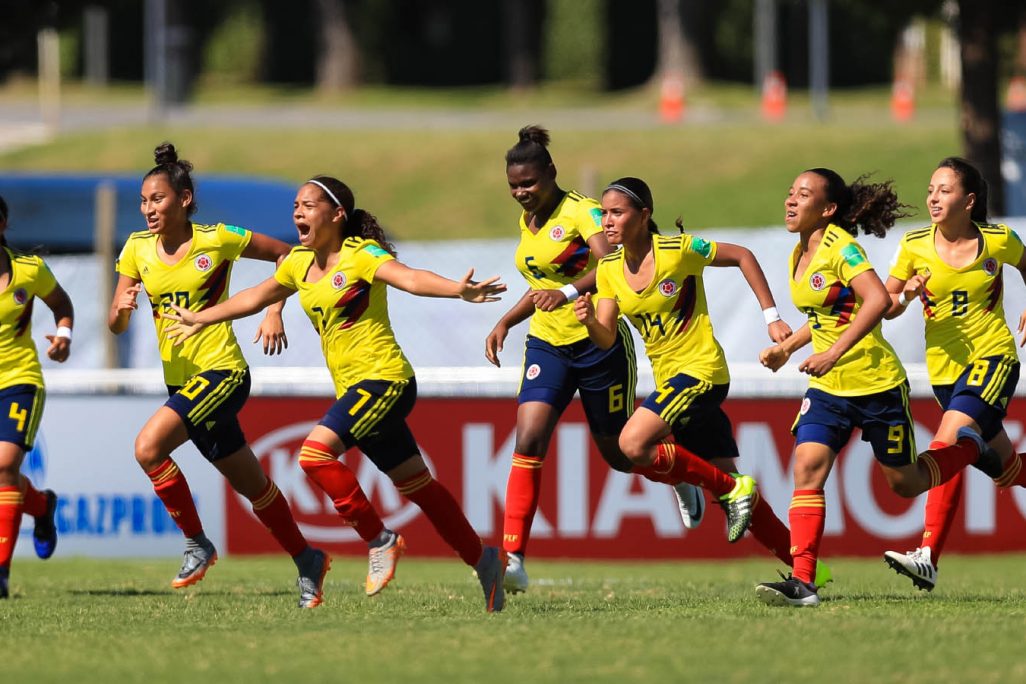 נבחרת קולומביה עד גיל 17 בגביע העולם. 21 בנובמבר 2018 (Photo by Buda Mendes - FIFA/FIFA via Getty Images IL)