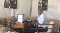 מאהל מחאה נגד סגירת שדה דב. (צילום: עיריית אילת)