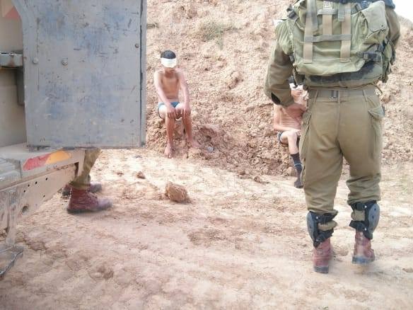 מעצר ילדים פלסטינים בשומרון (צילום: שוברים שתיקה)