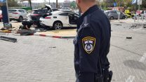 פיצוץ ברכב בחניון רכבים פנינת אילת באילת. (קרדיט: דוברות המשטרה)