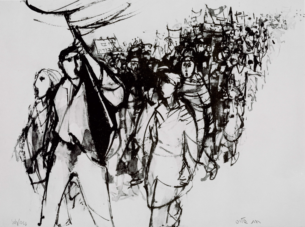 הפגנה, רות שלוס, 1954