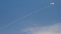 יירוט כיפת ברזל (צילום: נעם ריבקין פנטון/פלאש90)