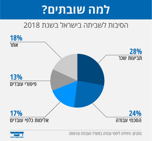 הסיבות לשביתה בישראל בשנת 2019 (גרפיקה: אידאה)