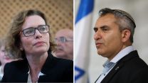 השר להגנת סביבה זאב אלקין | ראש עיריית חיפה עינת קליש-רותם (צילום: דוד כהן, יונתן זינדל / פלאש90)
