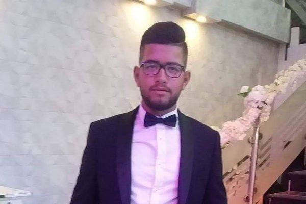 מחמוד חאמד, בן 17, מצור באהר בירושלים שנהרג בתאונת עבודה, הבוקר. 21 ביולי 2019 (ללא קרדיט)