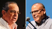 יו״ר ההסתדרות ארנון בר דוד ויו"ר התאחדות התעשיינים שרגא ברוש (צילום: דוברות ההסתדרות ופלאש90)