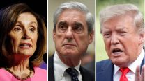 דונלד טראמפ, רוברט מולר, ננסי פאלוסי.(Pablo Martinez Monsivais/Susan Walsh/Carlos Osorio/AP Photo)