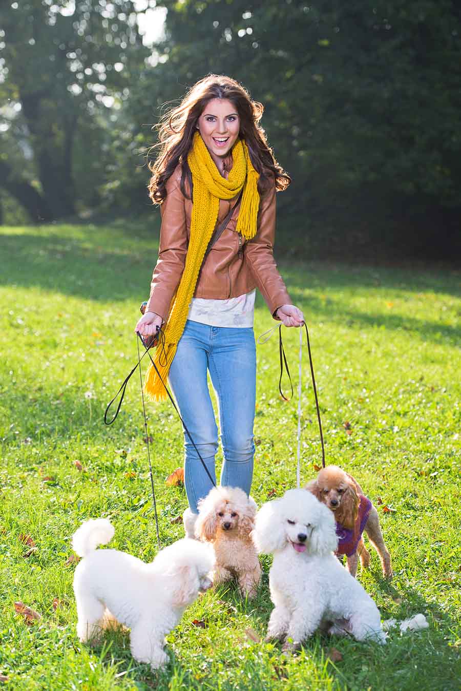 אשה מטיילת עם כלבים לפרנסתה. אילוסטרציה (shutterstock)