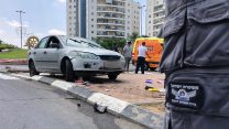 תאונת דרכים קשה בקרית גת (צילום: דוברות המשטרה)
