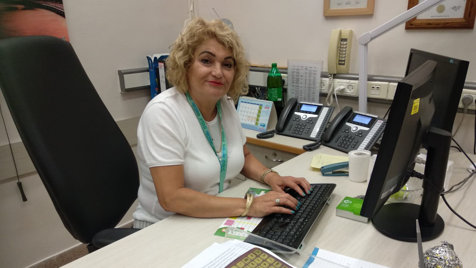 Gila Levi, head of the local union branch at soroka hospital in Be'er Sheva. (Photo by Yeal Elnatan)