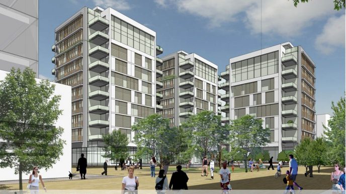 הדמיה של פרוייקט המגורים המתוכנן בשוק העלייה בתל אביב (עיריית תל אביב)