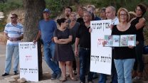 הפגנת הורי אסון מכינת בני ציון (צילום: דוד טברסקי)