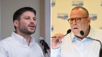 יו"ר ההסתדרות ארנון בר דוד ושר התחבורה בצלאל סמוטריץ' (צילום: דוברות ההסתדרות, נועם רבקין פנטון/פלאש90)
