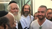עומר אדם והרב אליעזר ברלנד (מתוך טוויטר)
