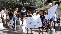 פעילות המחאה של התלמידים הערבים השובתים בנצרת הבוקר (קרדיט: מרכז מוסאווא)