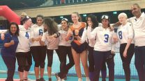 נבחרת כדורשער הנשים חוגגת עליה לגמר אליפות אירופה (קרדיט: שרי בן דוד)