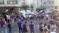 הפגנה של תנועת 'עומדים ביחד' בטמרה בדרישה לטיפול ממשלתי באלימות ובפשיעה בחברה הערבית, 12 באוקטובר 2019 (צילום: תנועת עומדים ביחד)