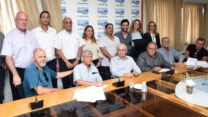 צילום חתימת ההסכם הקיבוצי במכללת הדסה ירושלים (באדיבות דוברות ההסתדרות)