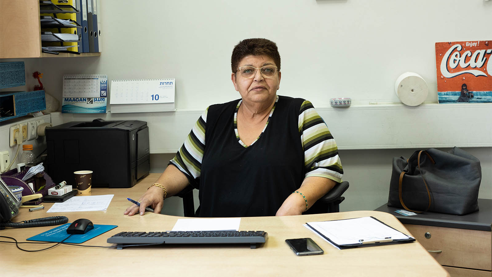 חנה (חנית) כהן עובדת בנמל חיפה (צילום: גילעד שרים)