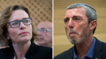 שר החינוך, רפי פרץ וראש עיריית חיפה, עינת קליש-רותם (צילום: יונתן זינדל / פלאש90)