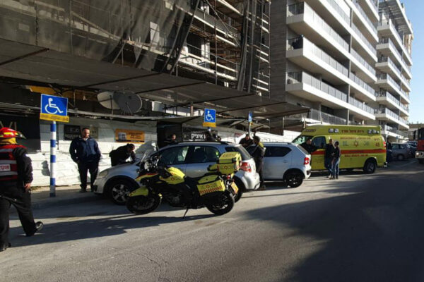 אזור תאונת עבודה באשדוד (קרדיט: תיעוד מבצעי מד"א)