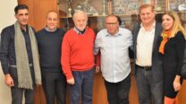 מפגש עם המשלחת הפלסטינית במשרדו של יו"ר ההסתדרות ארנון בר דוד. צילום: דוברות ההסתדרות