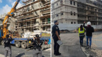 מנהל הבטיחות במשרד העבודה סגר 12 אתרי בנייה בצווי בטיחות בעיר מודיעין השבוע במסגרת מבצע אכיפה משולב (צילום: דוברות מנהל הבטיחות)