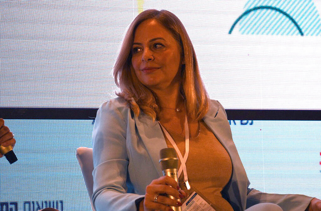 Hagit Pe'er, head of Na'amat, Israel's largest women's group, at the Histadrut's Labor Market Conference in Eilat. (Photograph: keren Shemesh)