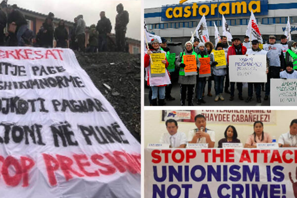 Labor struggles around the world that have received support from Labor Start (photos: Labor Start website)