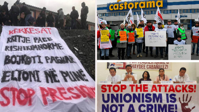 Labor struggles around the world that have received support from Labor Start (photos: Labor Start website)