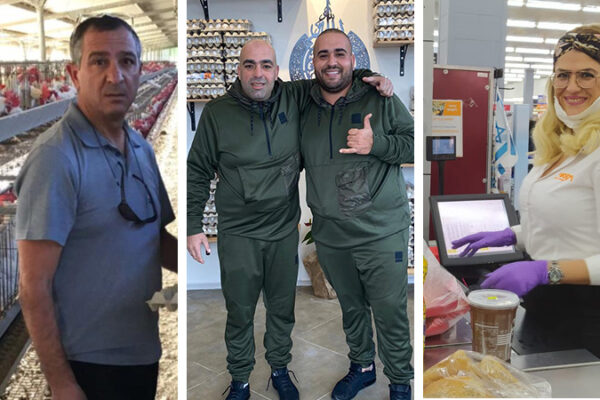 שמעון ביטון, עלא ומחמד גראב ונינט גיר (צילום: יהל פרג' ובאדיבות המרואיינים)