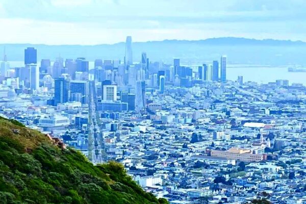 סן פרנסיסקו: מבט מהגבעה אל העיר בשעת בוקר מוקדמת (צילום: דוני ענבר)
