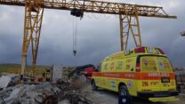 זירת תאונה קטלנית באזור התעשייה מישור אדומים (צילום ארכיון: דוברות זק"א)