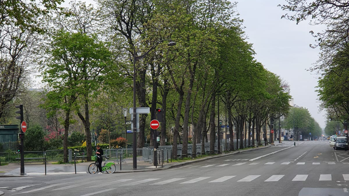 רחובות פריז השוממים (צילום: שגרירות ישראל בצרפת)