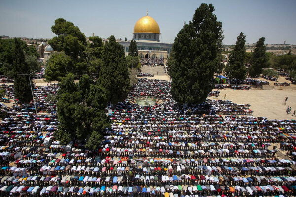 תפילות לציון הרמדאן בהר הבית (צילום: פלאש90)