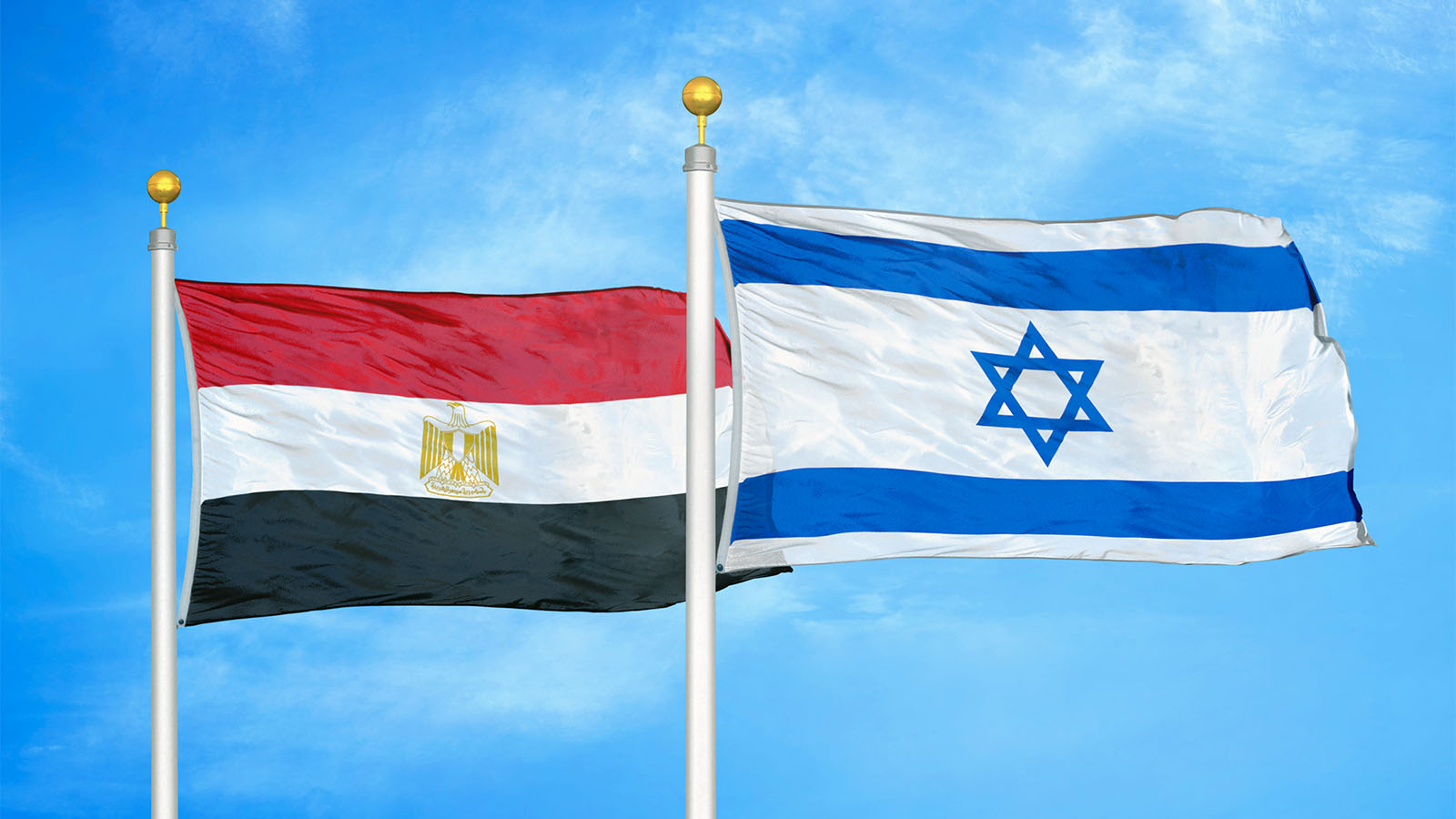 דגלי ישראל ומצרים. (צילום: Shutterstock)