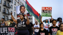 מפגיני תנועת Black Lives Matter בניו יורק (AP Photo/Craig Ruttle)