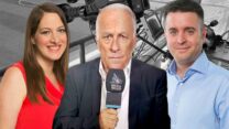 מימין לשמאל: יהונתן כהן, מוטי חביב, ומאיה רונן (צילומים: ינאי יחיאל ובאדיבות מוטי חביב. עיבוד: אידאה)