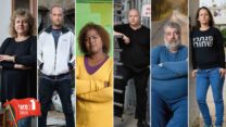 מימין לשמאל: ריקי בן לולו, אייל כהן, אלירן קוזליק, שולה מולא, מוטי כ"ץ, אלה סמילנסקי (צילום: יונתן בלום)