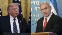 רה"מ נתניהו ונשיא ארה"ב טראמפ (צילומים: יונתן זינדל/פלאש90 | AP Photo/Alex Brandon)