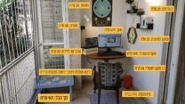 פינת העבודה הביתית של יואב (צילום: יואב רימר)