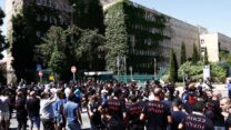 הפגנת הכבאים מול קריית הממשלה בירושלים יוני 2020. (צילום: קובי וולף)