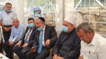 שר הפנים מבקר במאהל המחאה הדרוזי והצ'רקסי (צילום: מטה המאבק)