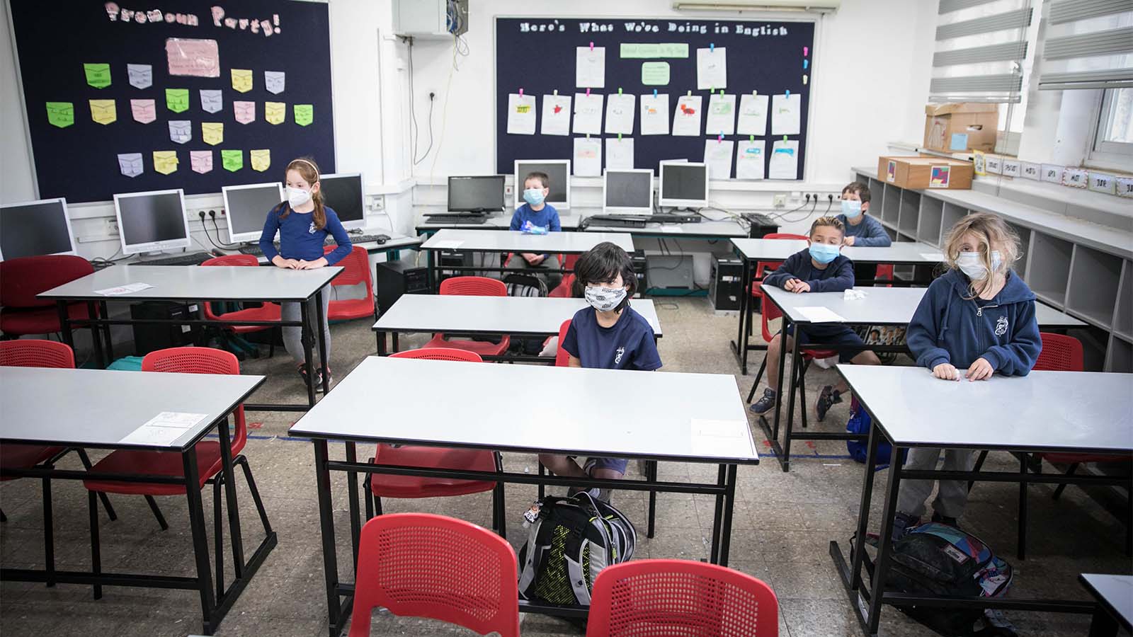 תלמידים בבית ספר בירושלים. הנהגת ההורים: ״אין סיכוי שנעבור על זה לסדר היום״ (צילום: אוליביה פיטוסי / פלאש 90)